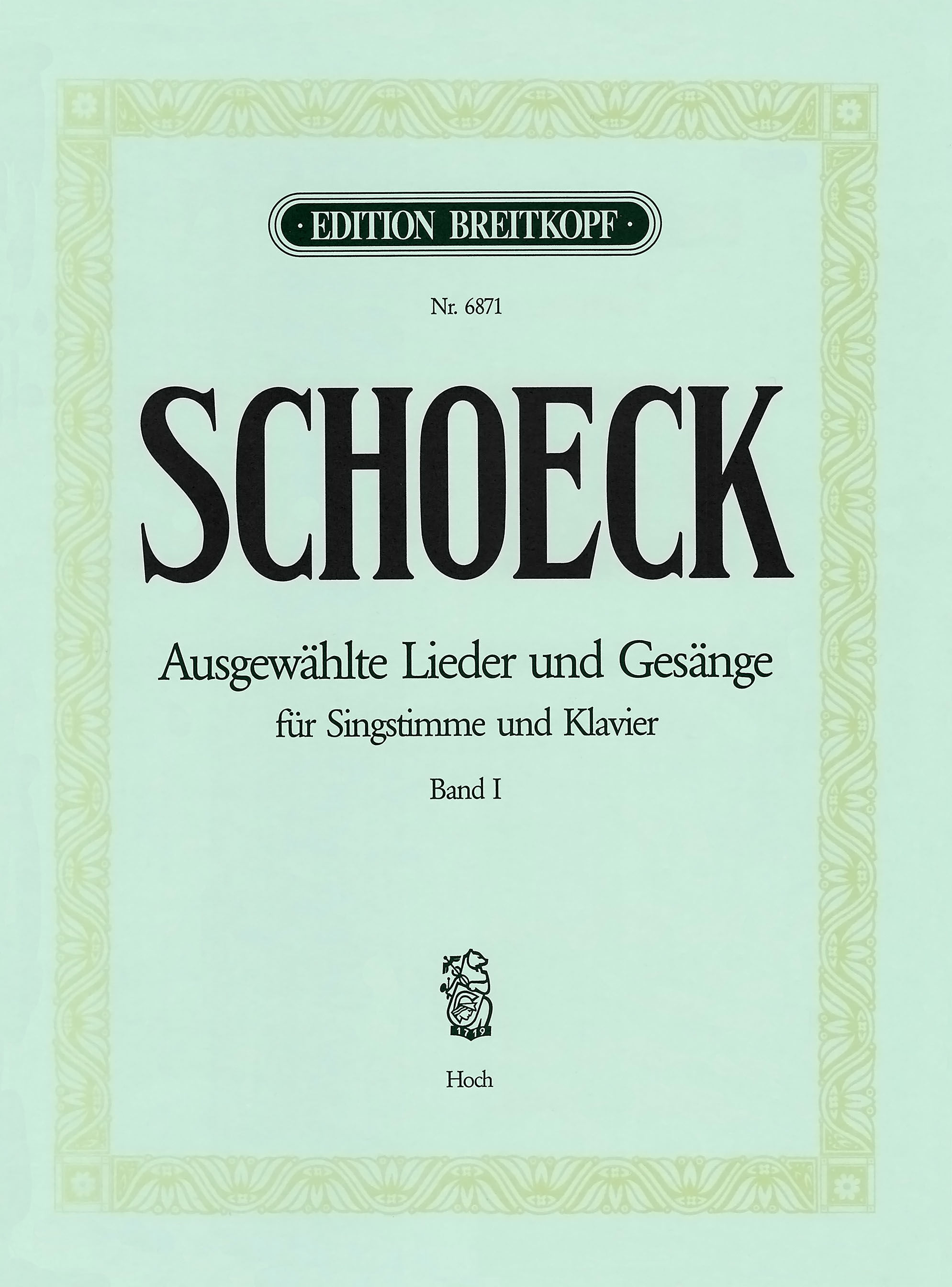 Vorderes Coverbild Ausgew. Lieder und Gesänge I