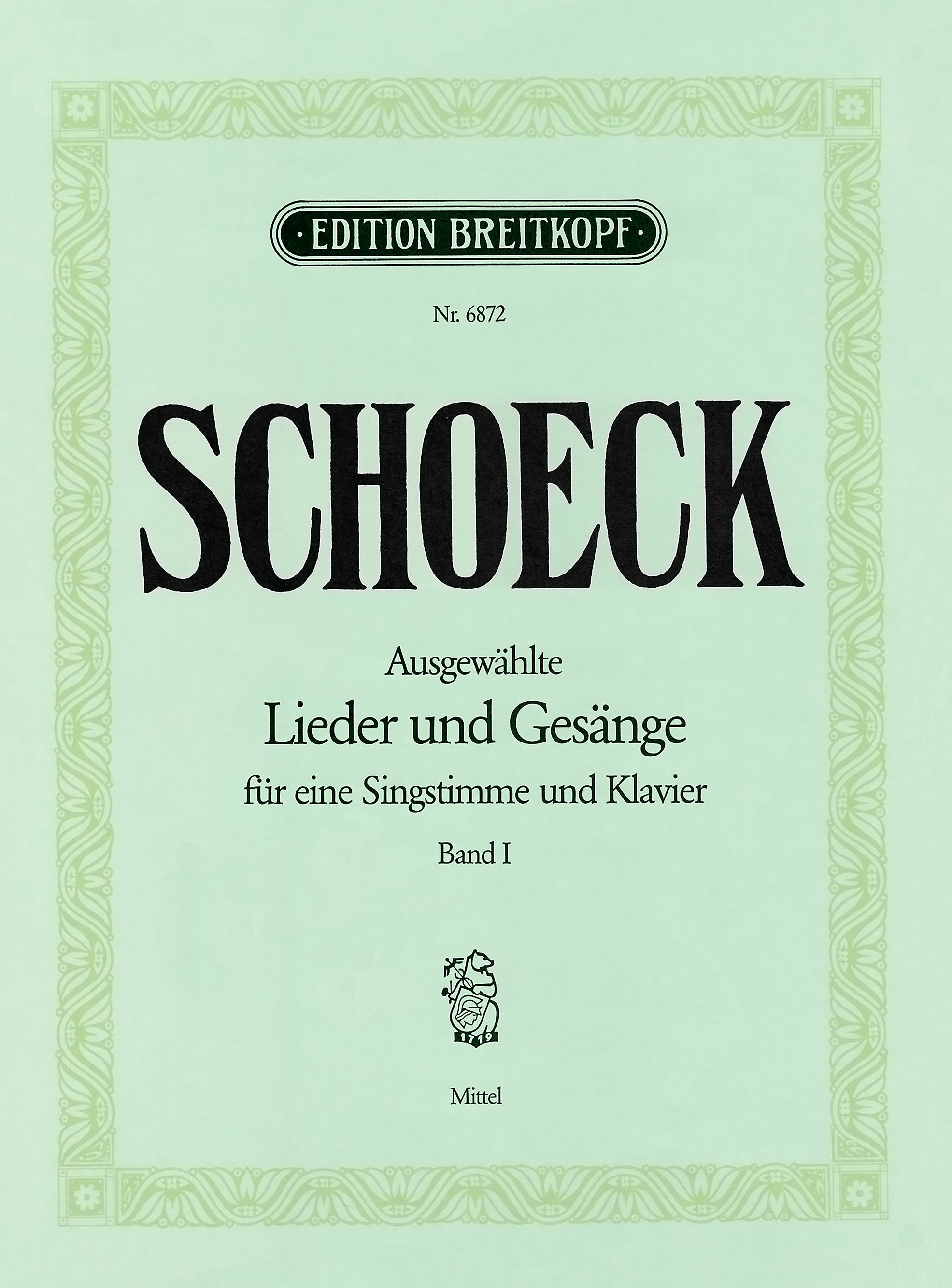 Vorderes Coverbild Ausgew. Lieder und Gesänge I
