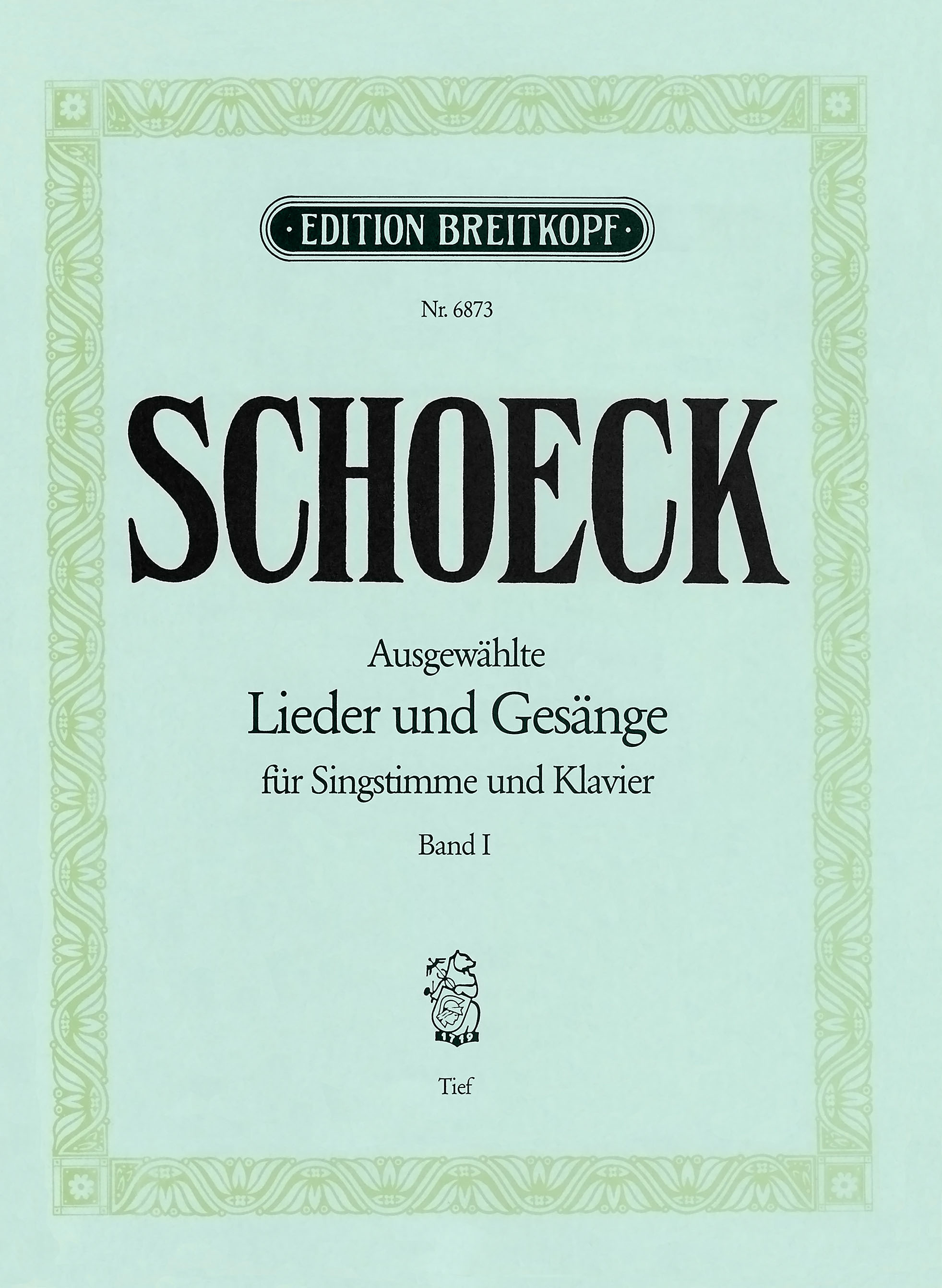 Vorderes Coverbild Ausgew. Lieder und Gesänge I