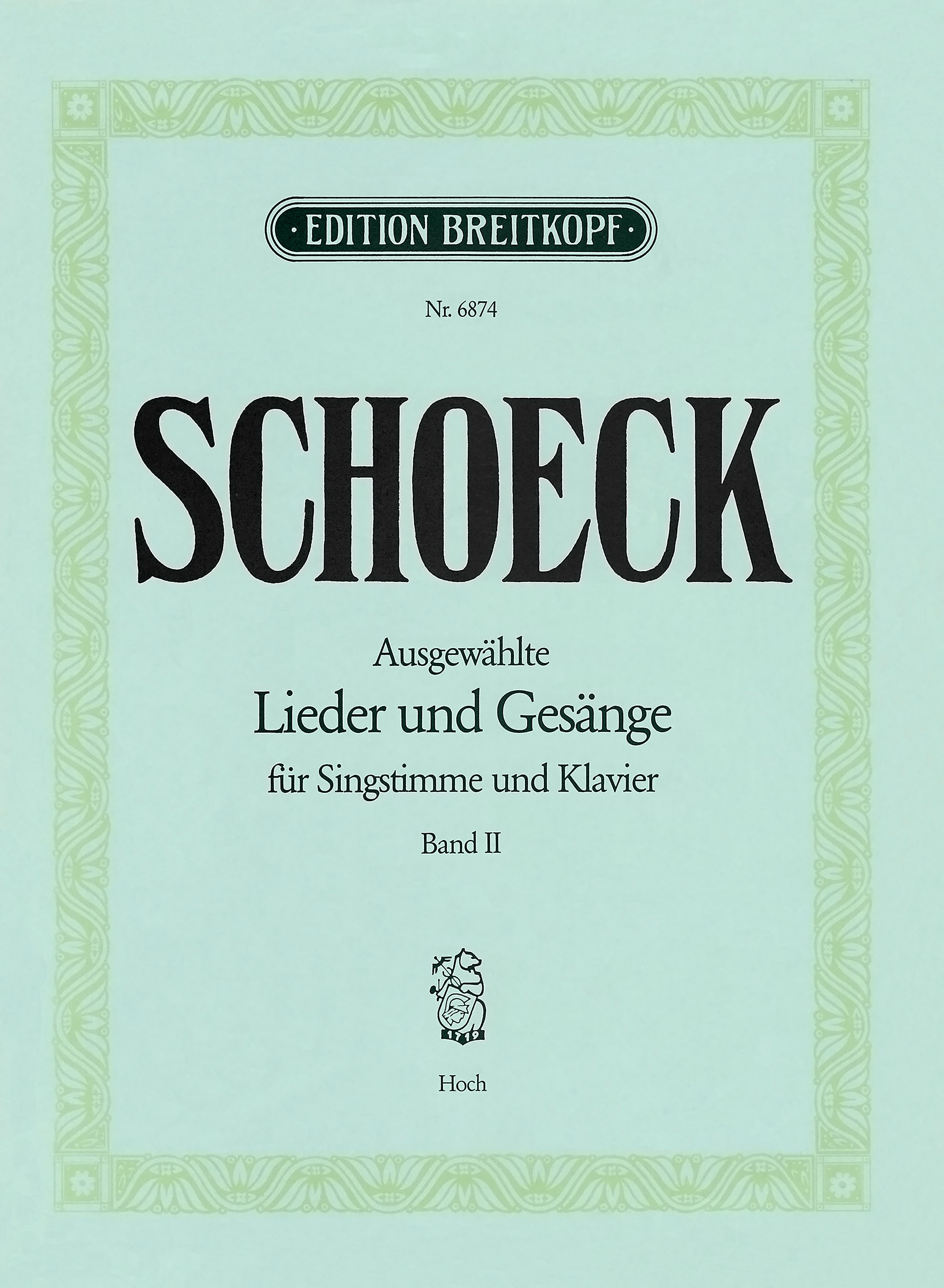 Vorderes Coverbild Ausgew. Lieder und Gesänge II