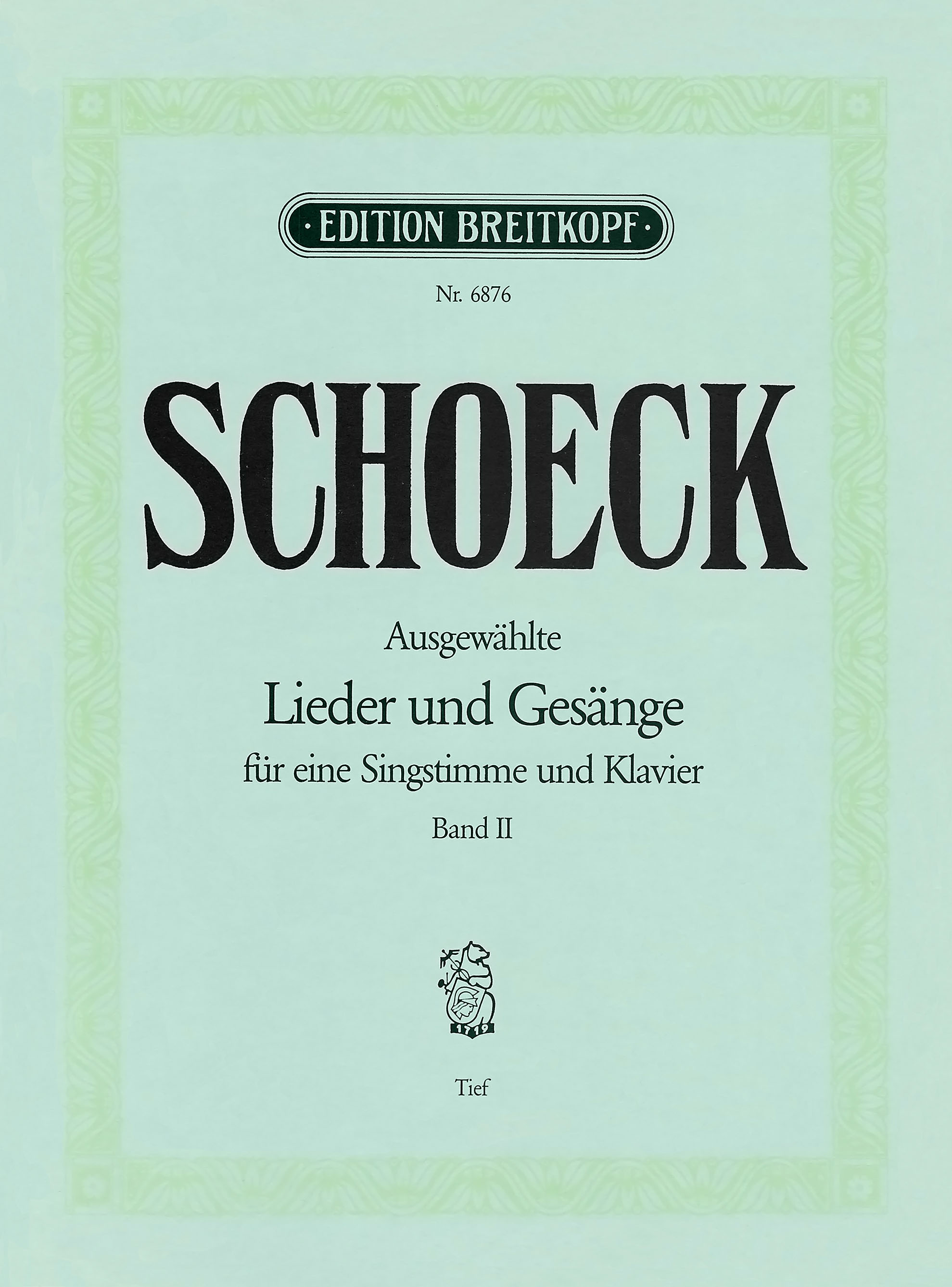 Vorderes Coverbild Ausgew. Lieder und Gesänge II