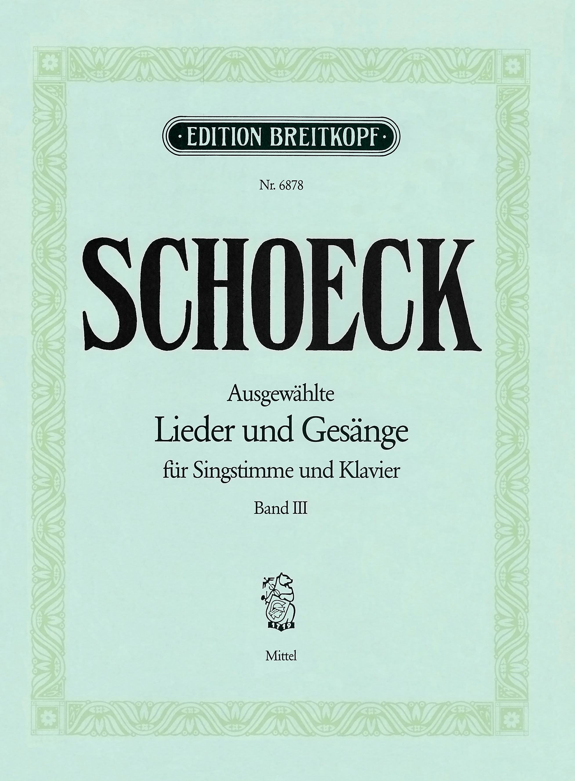 Vorderes Coverbild Ausgew. Lieder und Gesänge III