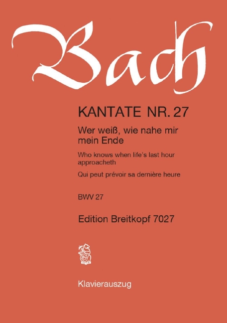 Anderes Coverbild Kantate Nr. 27 BWV 27
