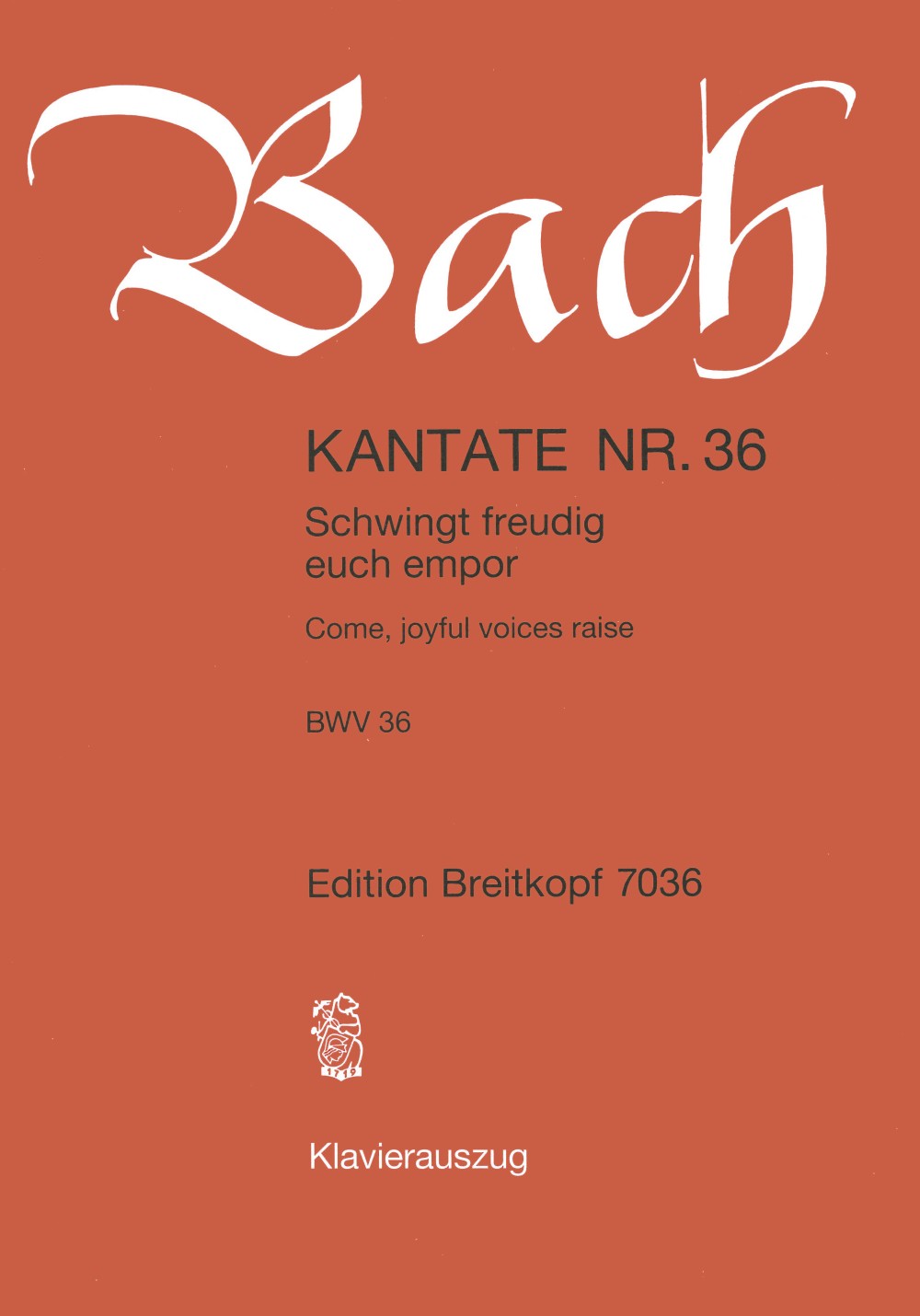 Vorderes Coverbild Kantate BWV 36 „Schwingt freudig euch empor“ (1731)