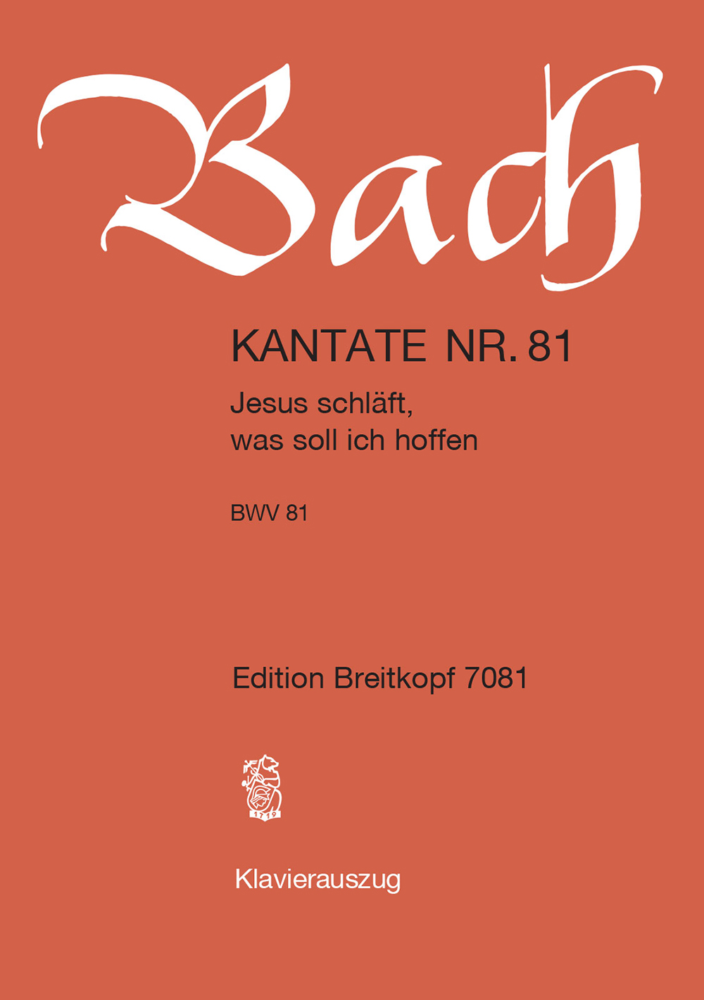 Anderes Coverbild Kantate BWV 81 „Jesus schläft, was soll ich hoffen“