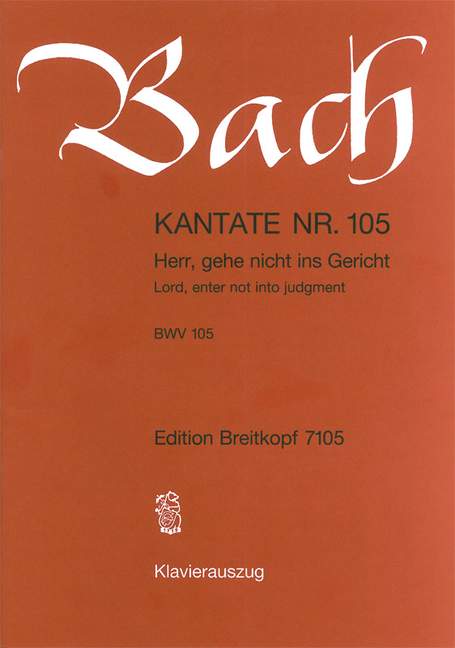 Anderes Coverbild Kantate BWV 105 „Herr, gehe nicht ins Gericht“