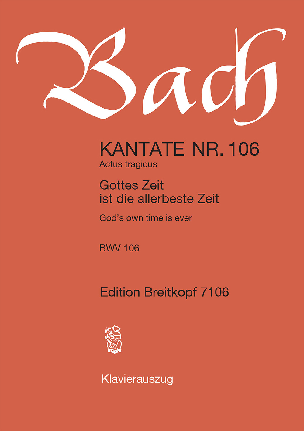 Anderes Coverbild Kantate BWV 106 „Gottes Zeit ist die allerbeste Zeit“
