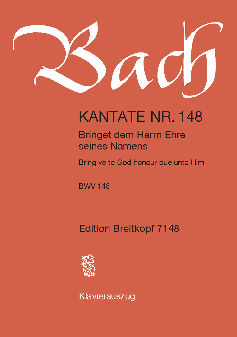 Anderes Coverbild Kantate BWV 148 „Bringet dem Herrn Ehre seines Namens“