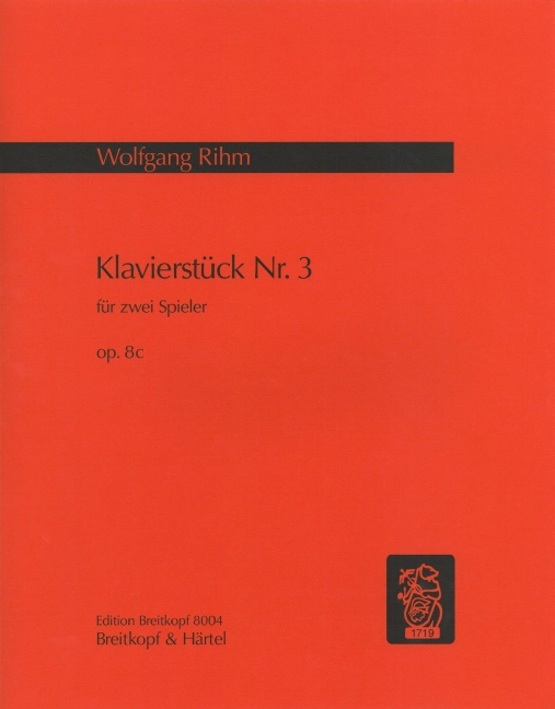 Anderes Coverbild Klavierstück Nr. 3 op. 8c