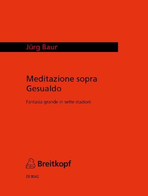 Anderes Coverbild Meditazione Sopra Gesualdo