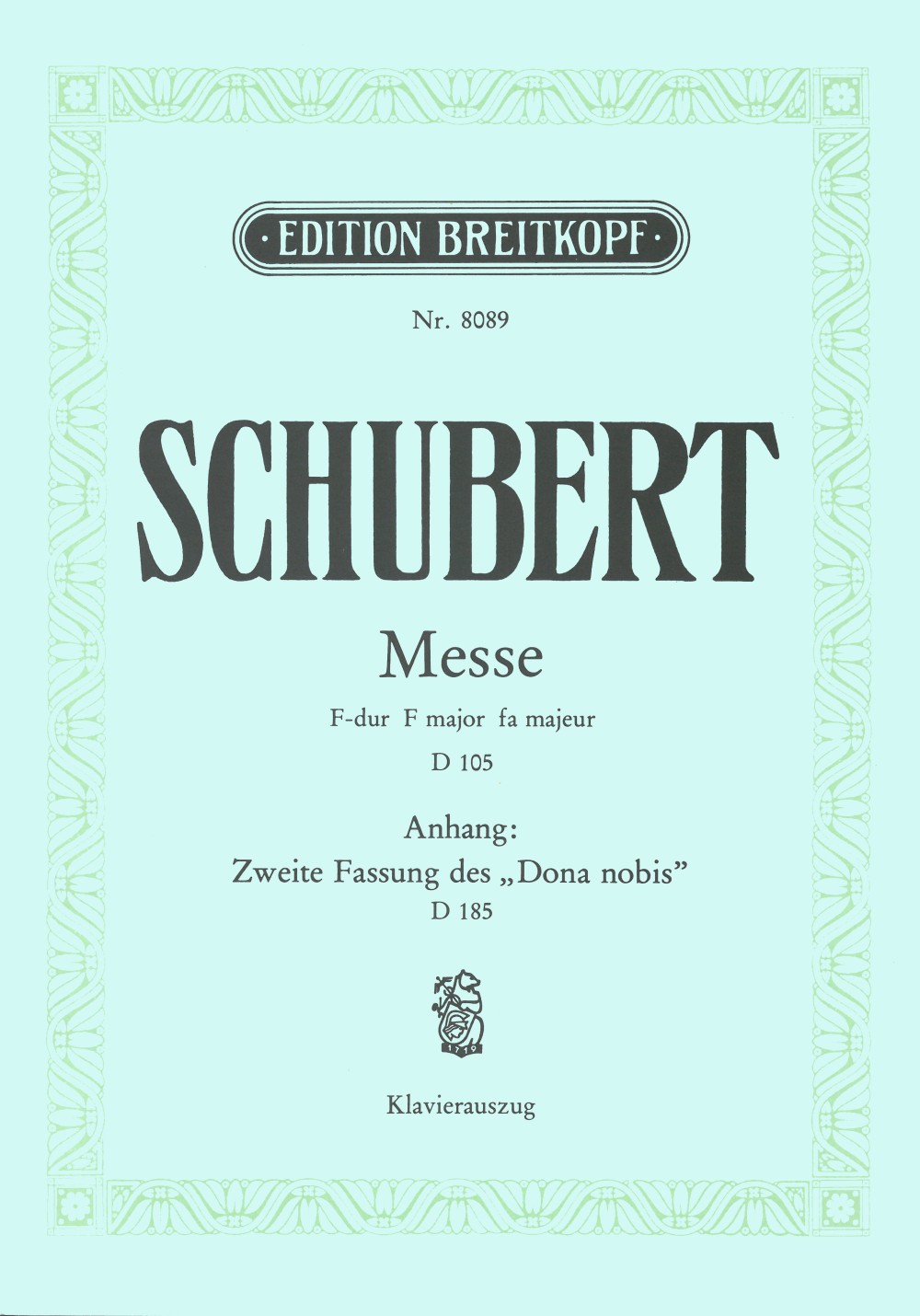 Anderes Coverbild Messe F-dur D 105