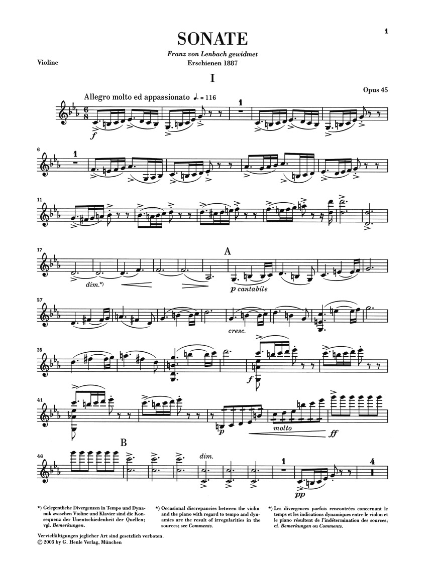 Anderes Coverbild Violinsonate Nr. 3 c-moll op. 45