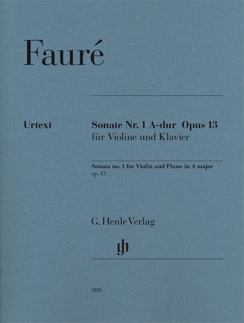 Vorderes Coverbild Sonate Nr. 1 A-dur Opus 13 für Violine und Klavier