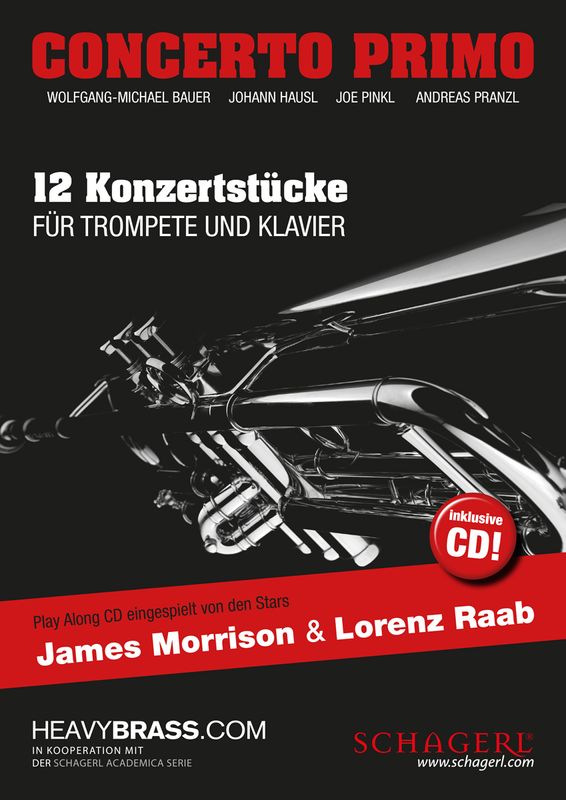Vorderes Coverbild 12 Konzertstücke für Trompete und Klavier