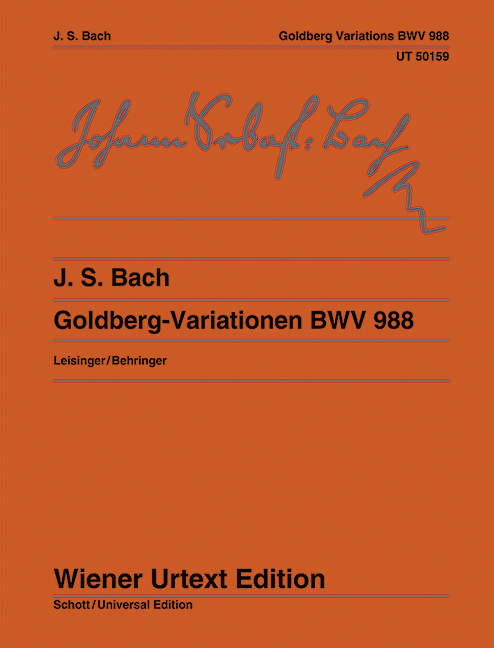 Vorderes Coverbild Goldberg-Variationen BWV 988