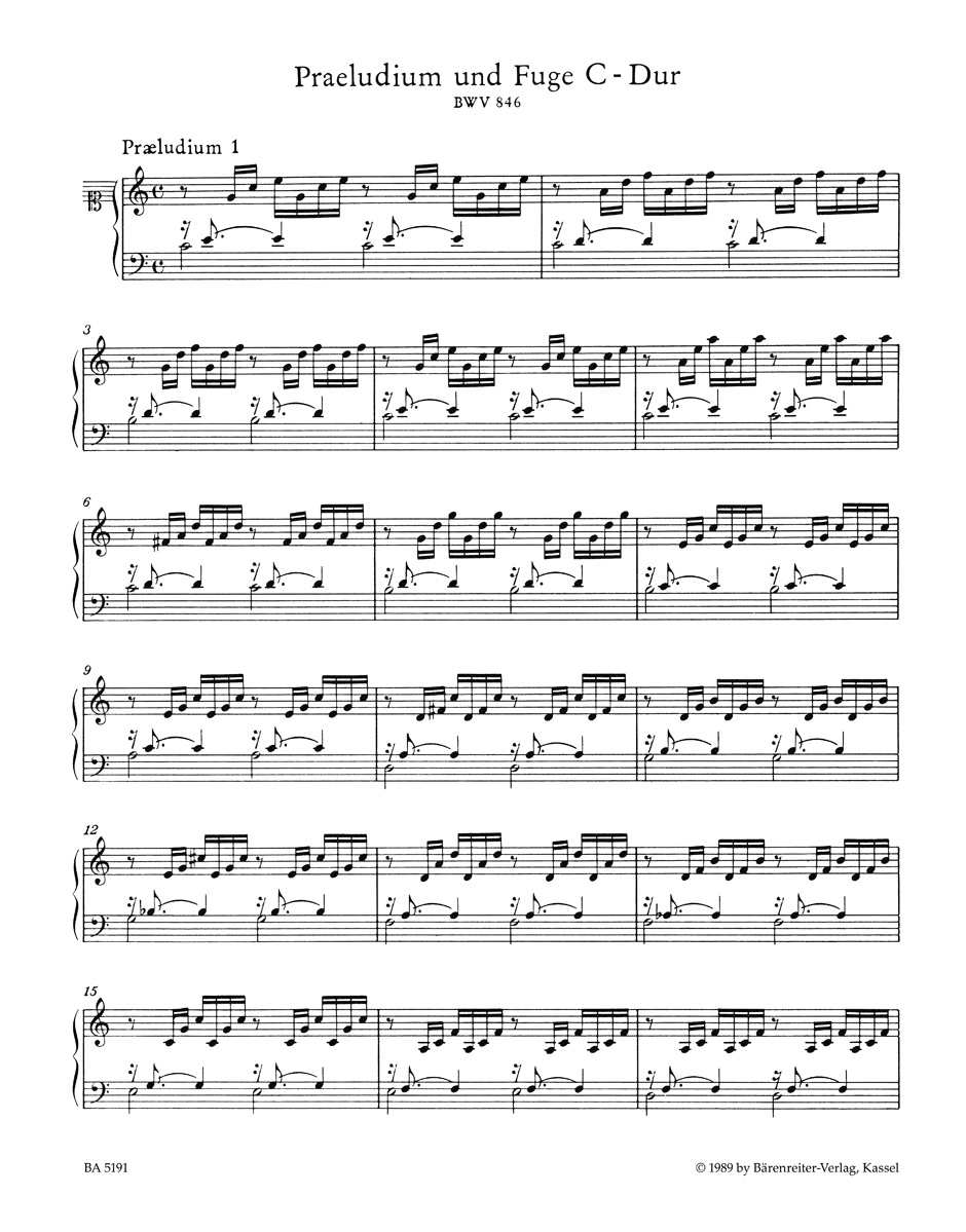 Anderes Coverbild Das Wohltemperierte Klavier I BWV 846-869