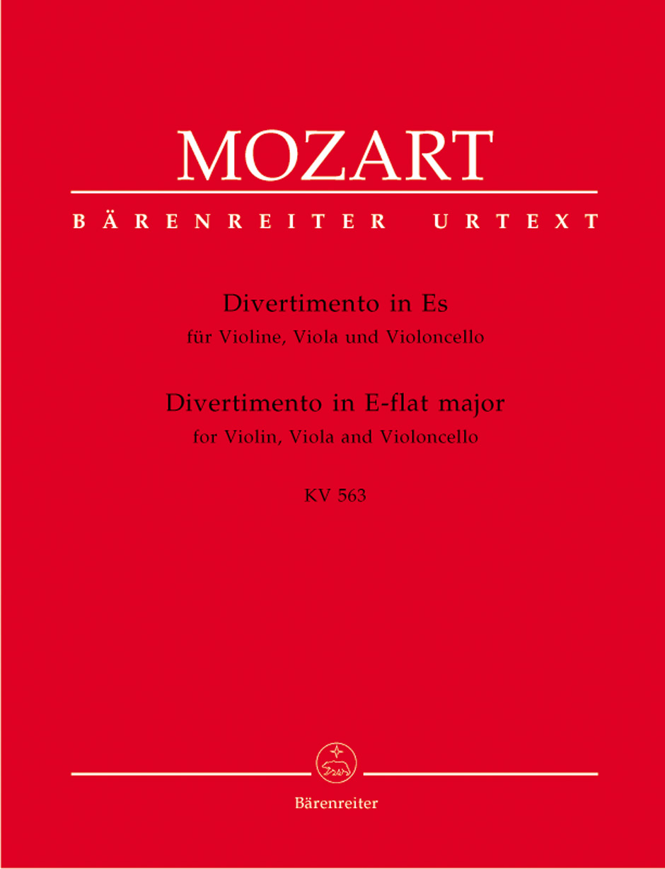 Vorderes Coverbild Divertimento für Violine, Viola und Violoncello Es-Dur KV 563