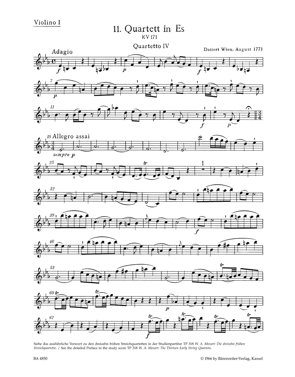 Anderes Coverbild Die dreizehn frühen Streichquartette, Heft IV Nr. 11-13