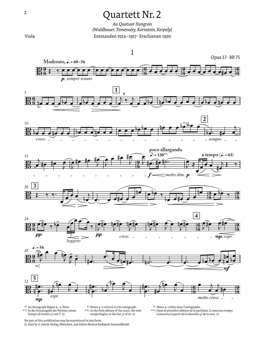 Anderes Coverbild Streichquartett Nr. 2 op. 17