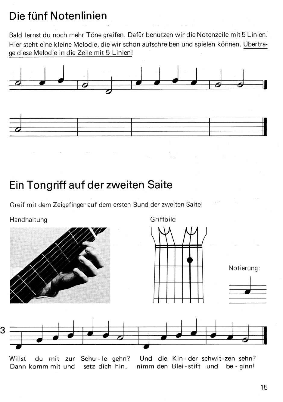 Anderes Coverbild Kinderschule für Gitarre, Band 1: Saß im Wald ein Ungetier
