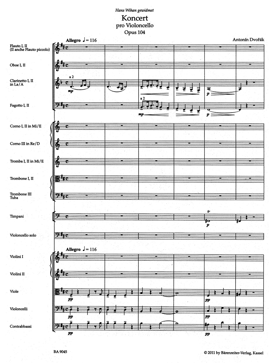 Anderes Coverbild Konzert für Violoncello und Orchester h-Moll op. 104