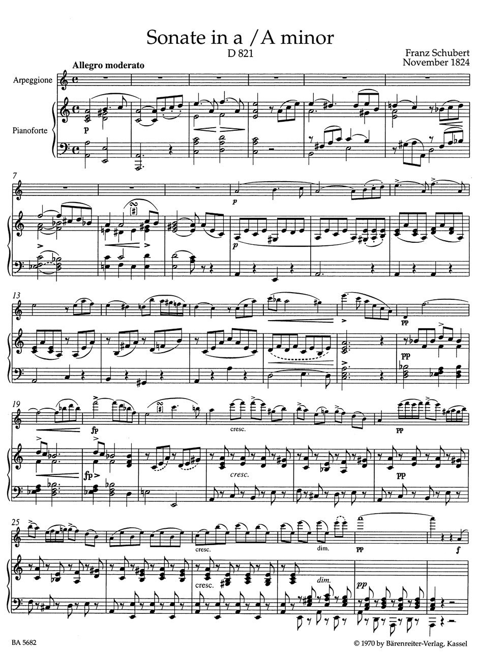 Anderes Coverbild Sonate a-Moll D 821 "Arpeggione"