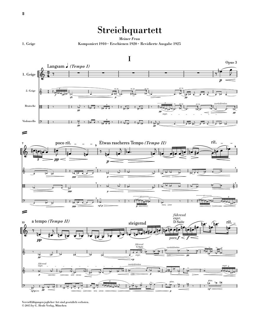 Anderes Coverbild Streichquartett op. 3
