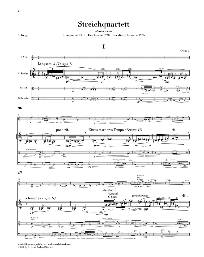 Anderes Coverbild Streichquartett op. 3