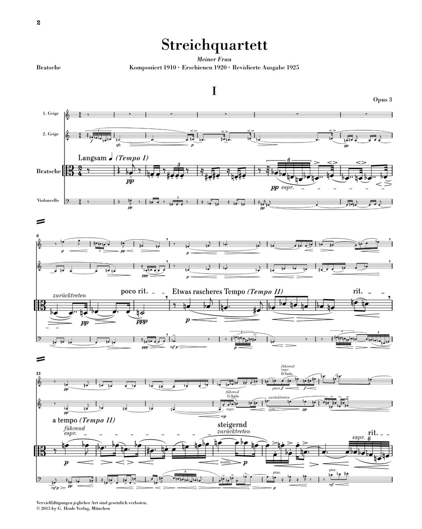 Anderes Coverbild Streichquartett op. 3