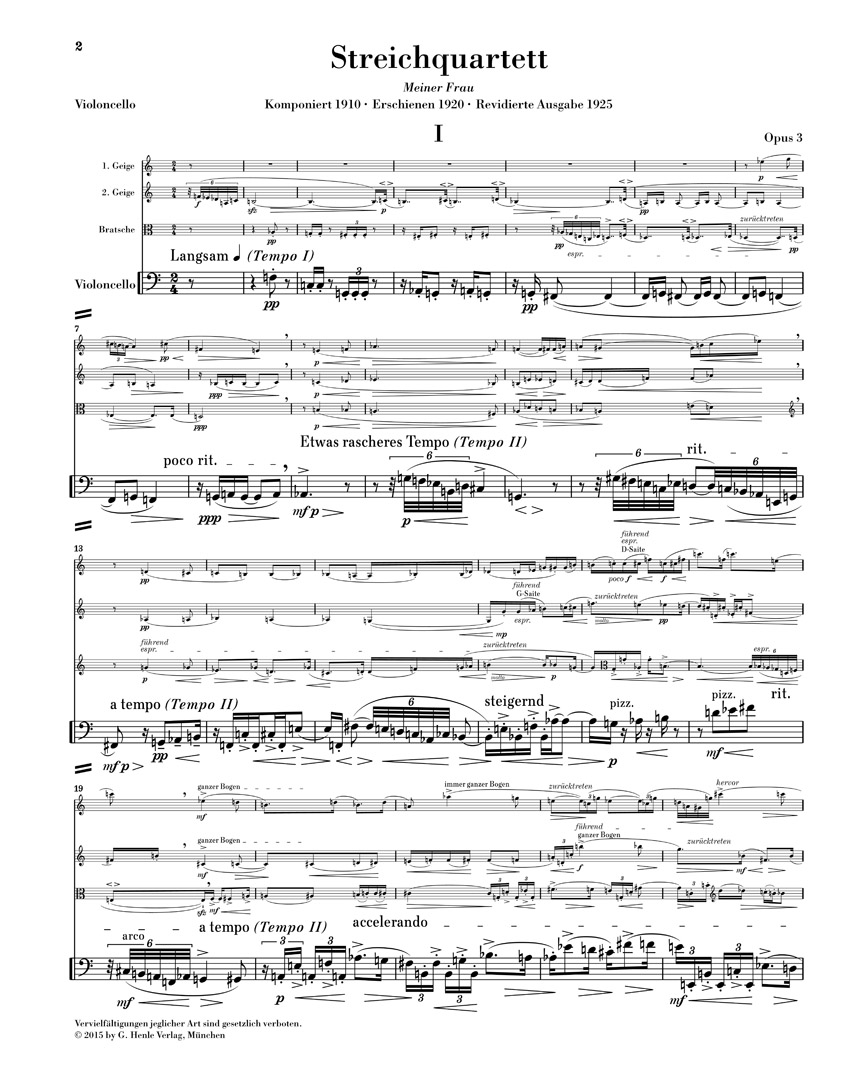 Anderes Coverbild Streichquartett op. 3