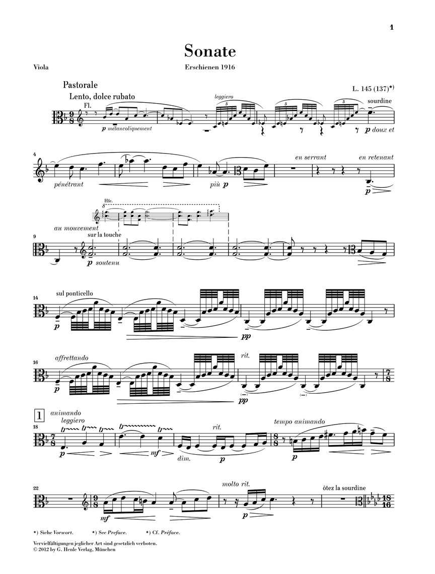 Anderes Coverbild Sonate für Flöte, Viola und Harfe