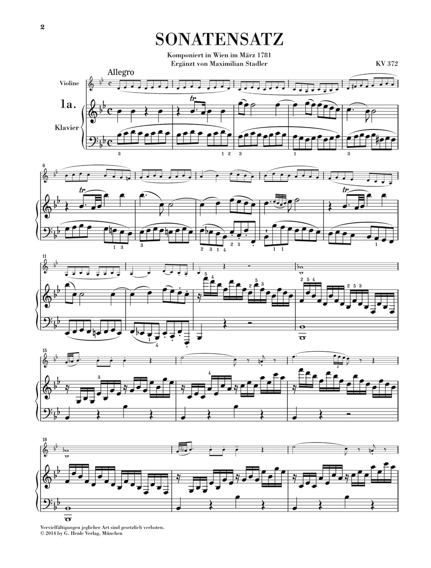 Anderes Coverbild Sonaten für Klavier und Violine, Fragmente