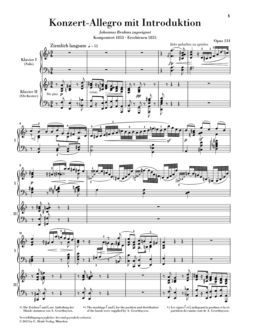 Anderes Coverbild Konzert-Allegro mit Introduktion op. 134 für Klavier und Orchester