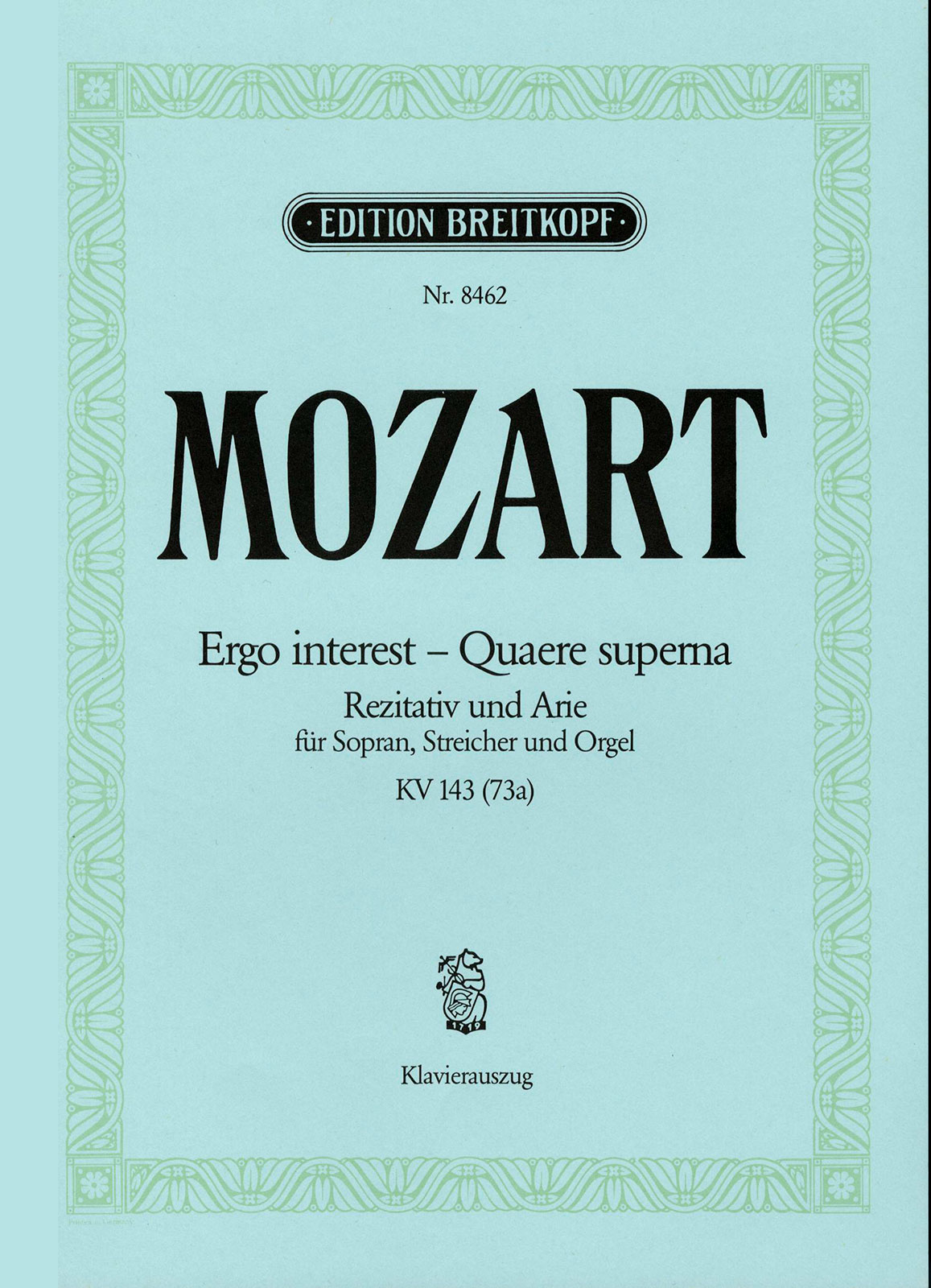 Vorderes Coverbild Ergo Interest KV 143 (73a)
