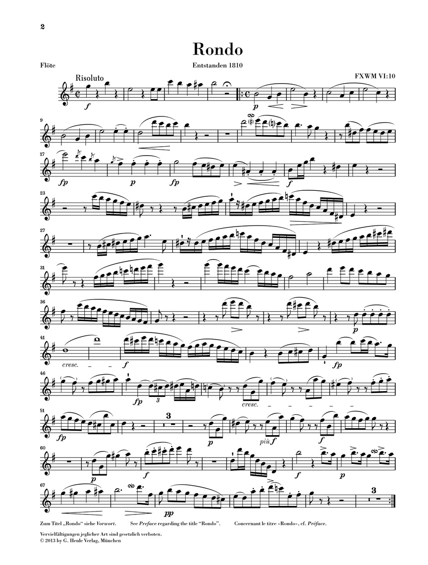Anderes Coverbild Rondo e-moll für Flöte und Klavier