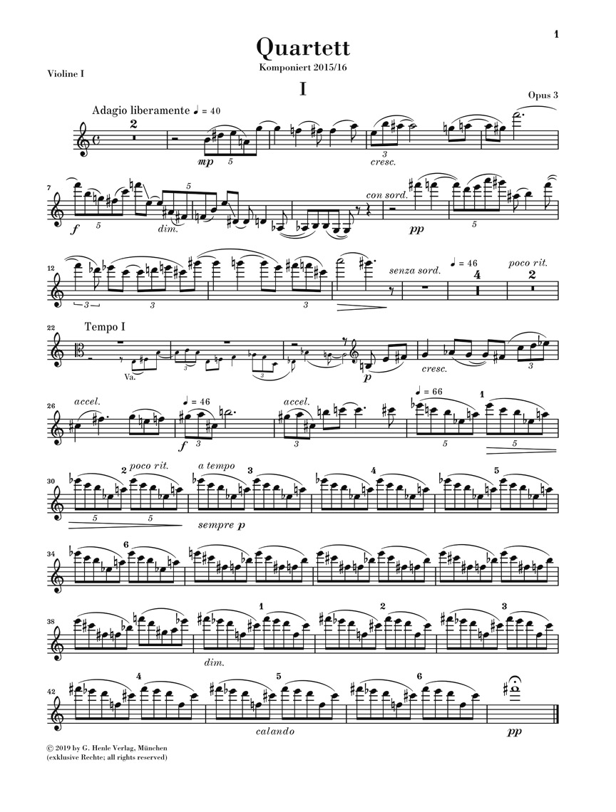Anderes Coverbild Streichquartett op. 3