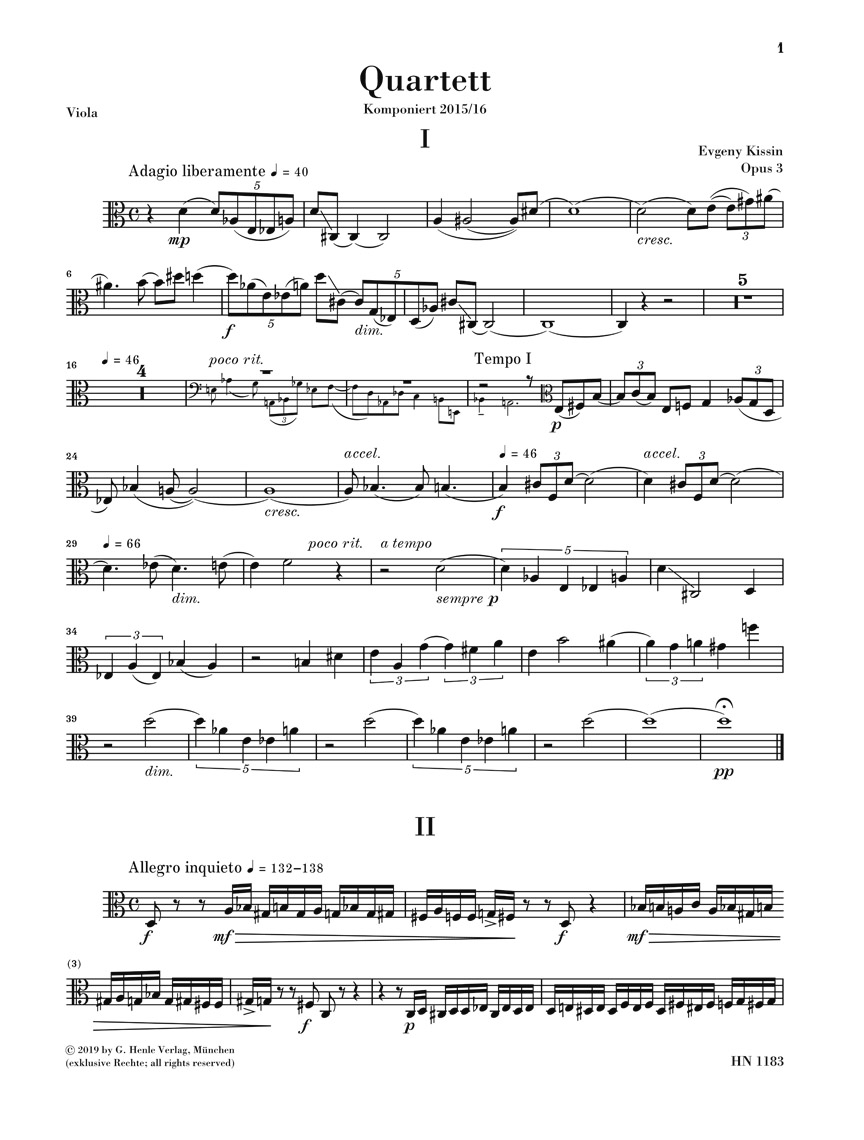 Anderes Coverbild Streichquartett op. 3