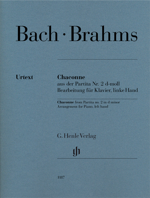Vorderes Coverbild Chaconne aus der Partita Nr. 2 d-moll - Bearbeitung für Klavier, linke Hand