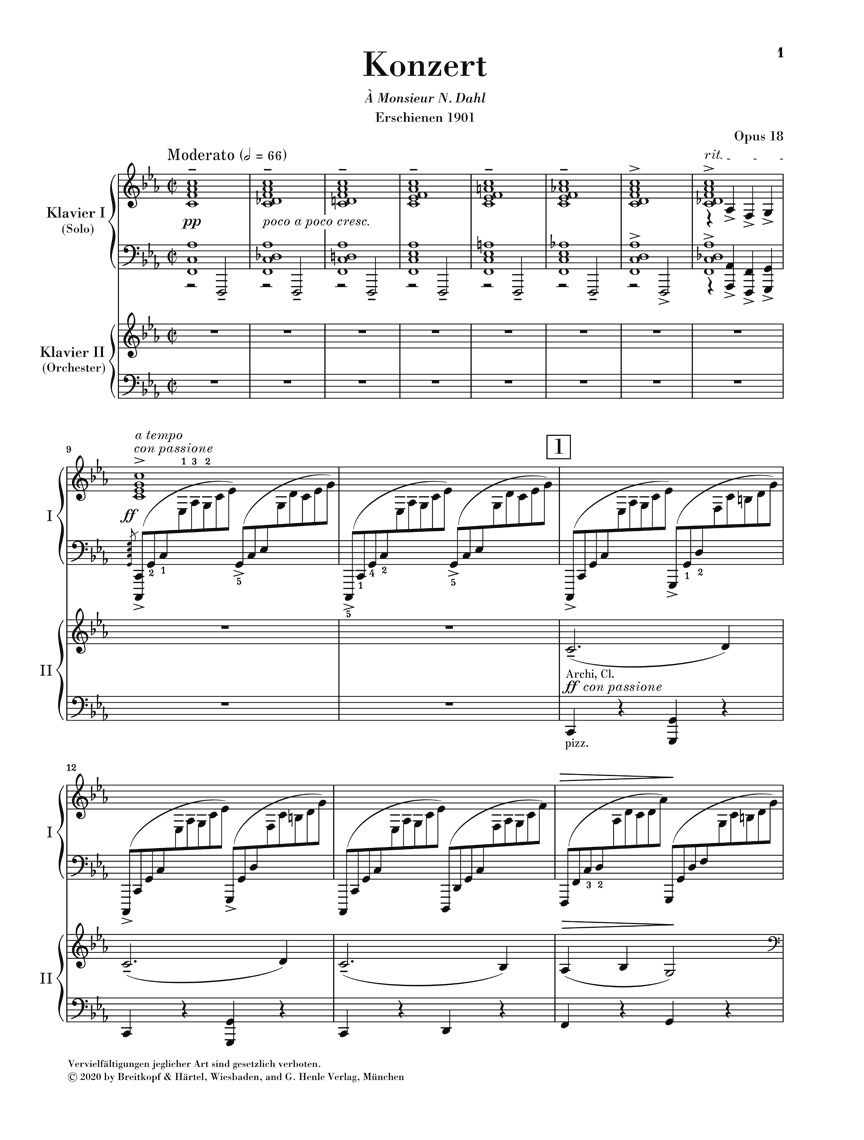 Anderes Coverbild Klavierkonzert Nr. 2 c-moll op. 18