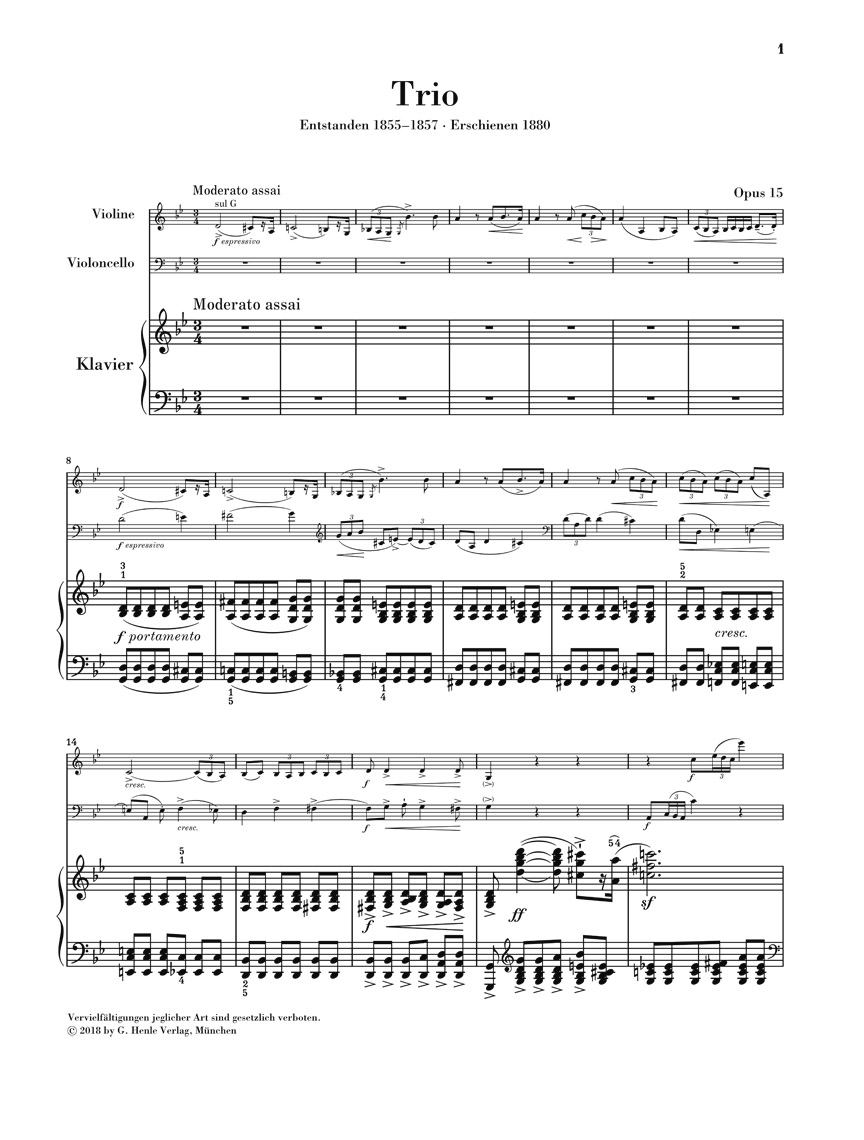 Anderes Coverbild Klaviertrio g-moll op. 15