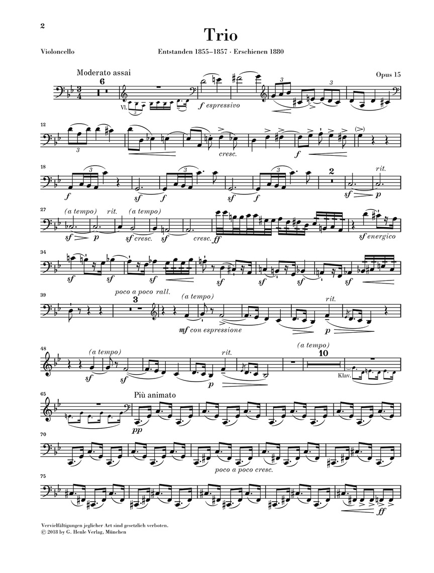 Anderes Coverbild Klaviertrio g-moll op. 15