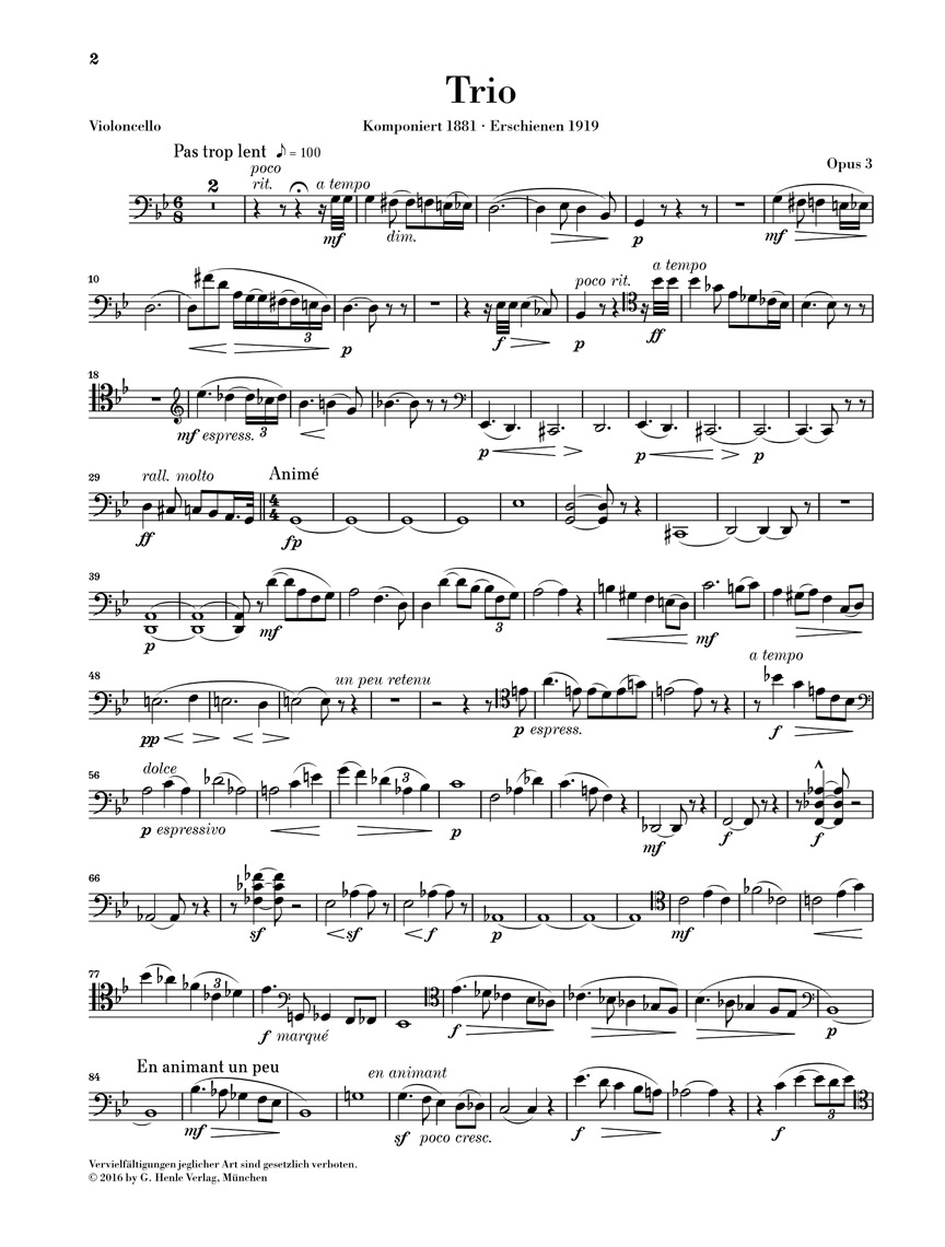 Anderes Coverbild Klaviertrio g-moll op. 3