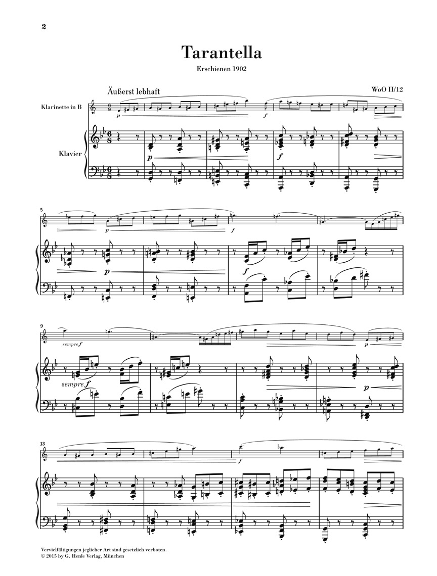 Anderes Coverbild Tarantella und Albumblatt für Klarinette und Klavier