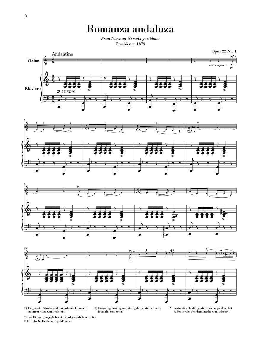 Anderes Coverbild Romanza andaluza op. 22/1