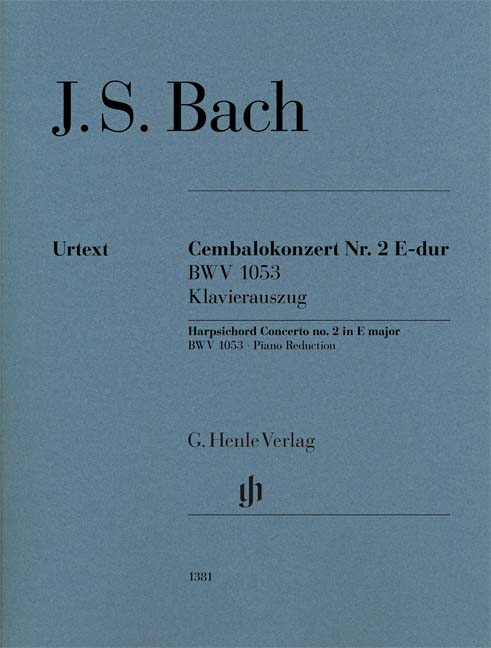 Vorderes Coverbild Cembalokonzert Nr. 2 E-dur BWV 1053