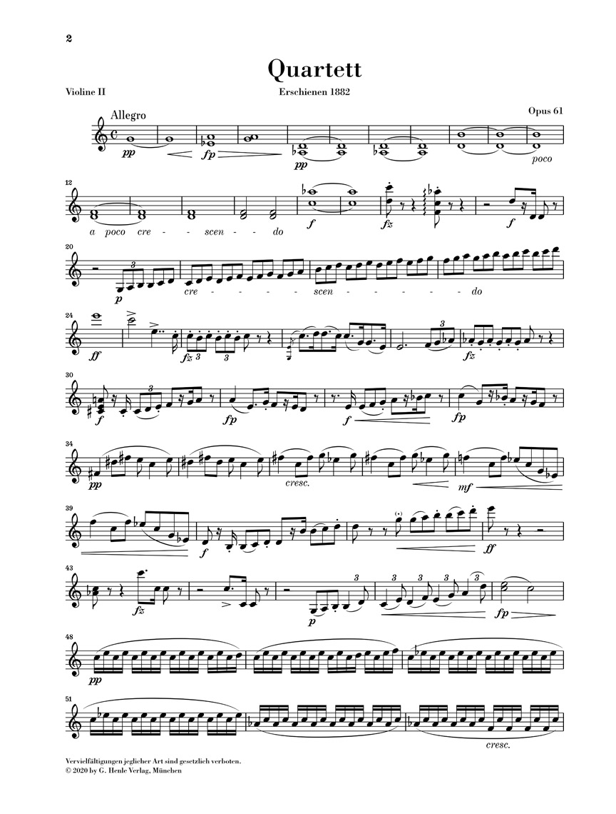 Anderes Coverbild Streichquartett C-dur op. 61