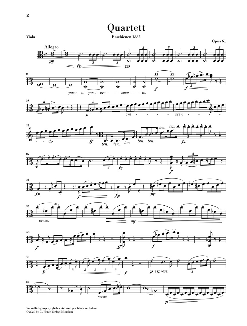 Anderes Coverbild Streichquartett C-dur op. 61