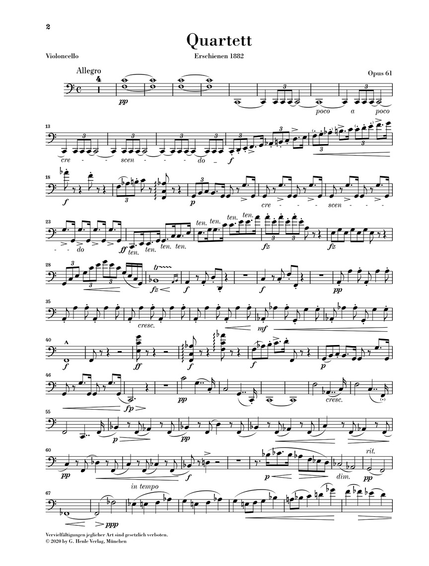 Anderes Coverbild Streichquartett C-dur op. 61