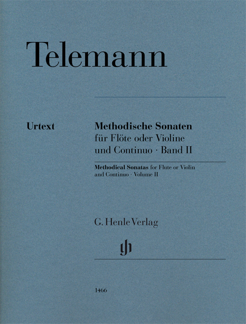 Vorderes Coverbild Methodische Sonaten für Flöte oder Violine und Basso Continuo, Band II