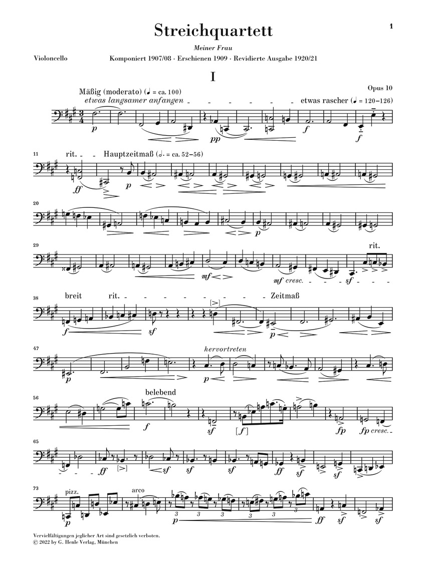 Anderes Coverbild Streichquartett Nr. 2 op. 10
